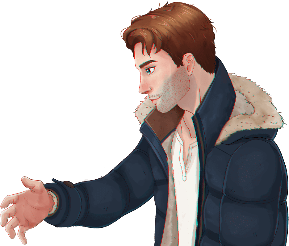 Ewan Extends His Hand - Love Story Games Amnesia Ewan (936x797), Png Download