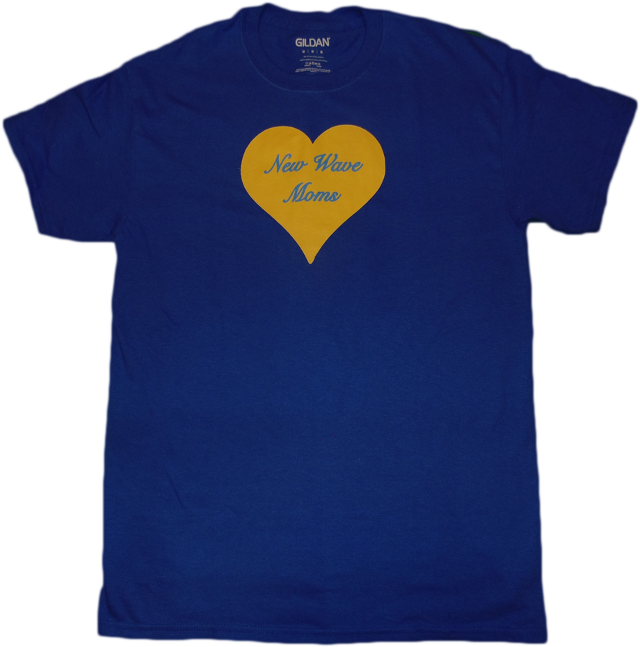 New Wave Moms Blue And Yellow - Active Shirt (1000x1000), Png Download