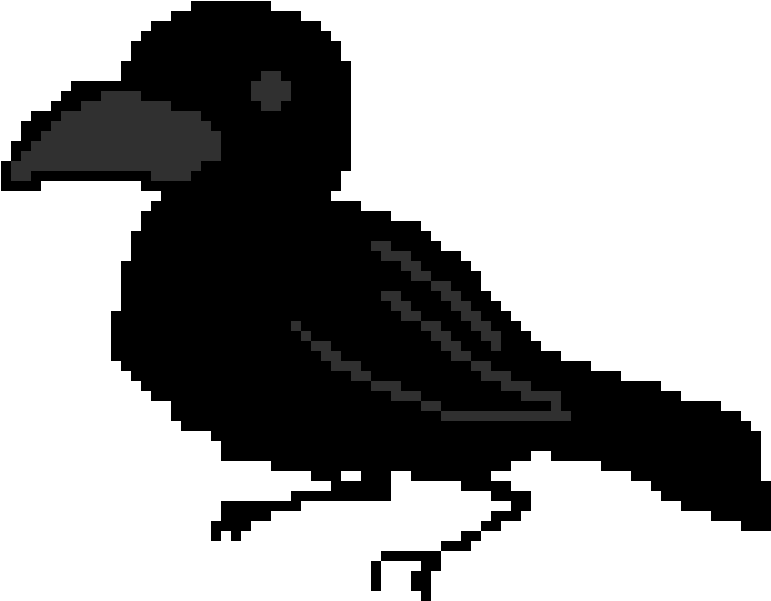 Raven Sitting - Silhouette (830x630), Png Download