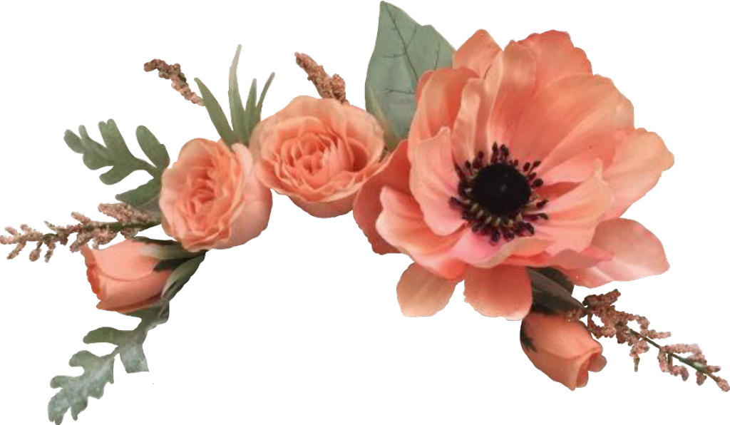 Flowers Sticker - Flower Crown Png Roses (1024x596), Png Download
