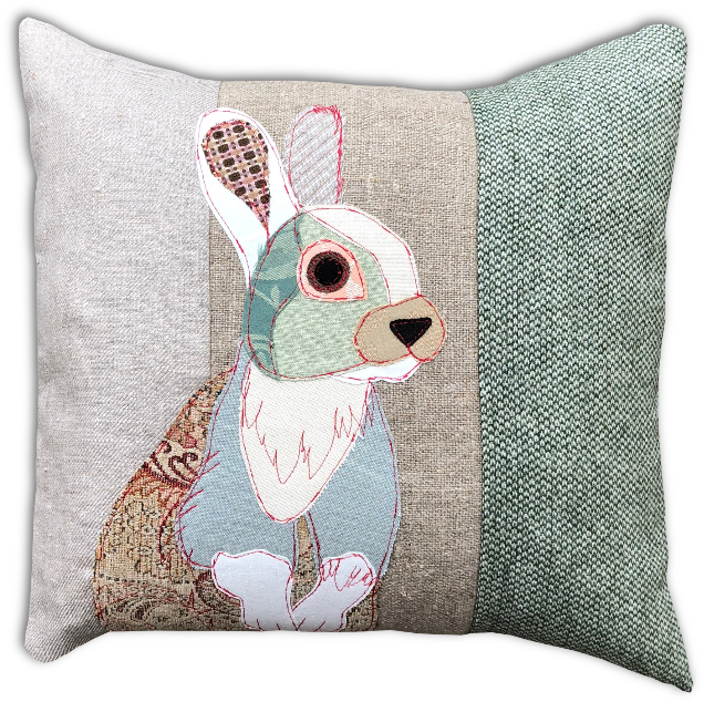 White Rabbit - Cushion (640x643), Png Download