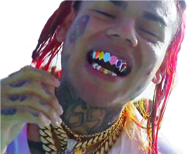 Lien Direct, 2018/16/3/1524070438 6ix9ine 70degres - Dent De 6ix9ine (704x528), Png Download