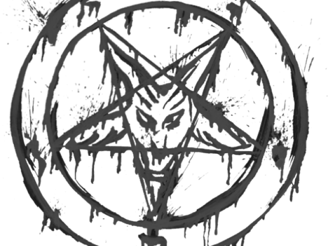 Satanic Clipart Baphomet - Satanic Blood Pentagram (640x480), Png Download