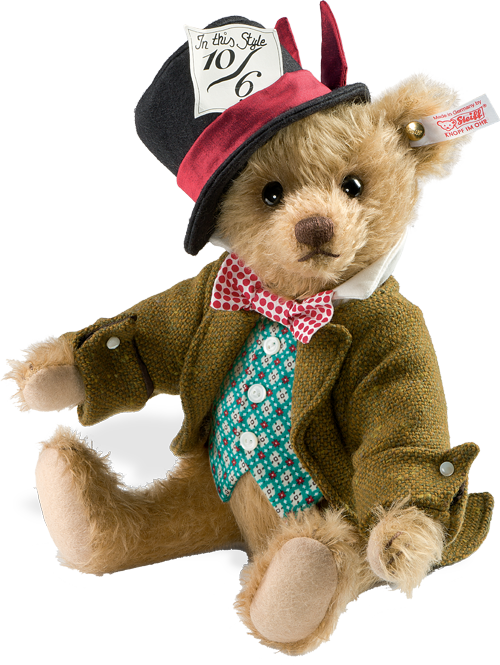 Steiff Mad Hatter Teddy Bear - Alice In Wonderland Teddy Bear (500x665), Png Download