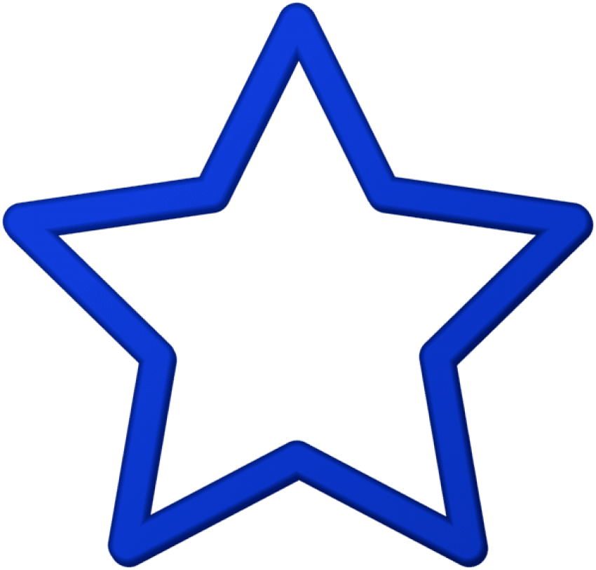 Free Png Download Blue Star Border Frame Png Clipart - Blue Star Clipart Png (850x814), Png Download
