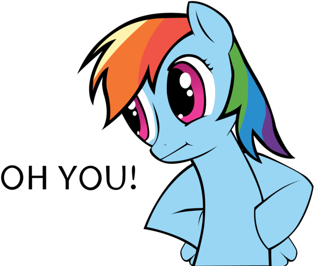 So Rude Of You - Rainbow Dash Oh You (680x589), Png Download