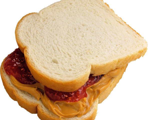 Peanut Butter Clipart Bread Slice - Peanut Butter And Jelly Sandwich Transparent (640x480), Png Download