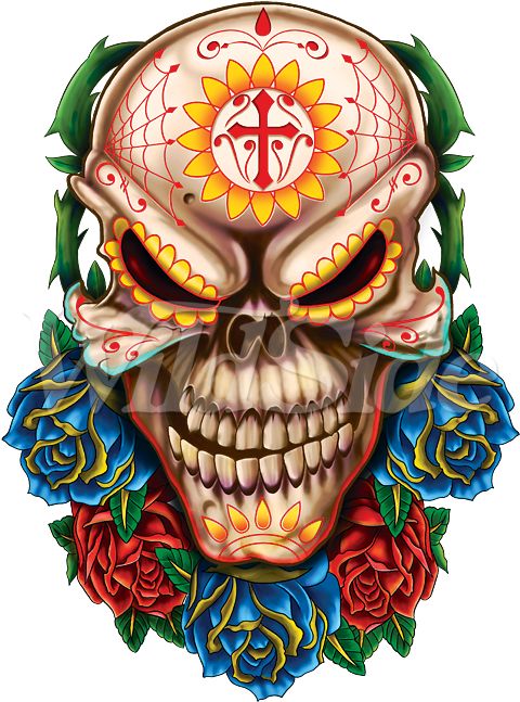 Evil Day Of The Dead Skull - Day Of The Dead Skulls Evil (675x675), Png Download