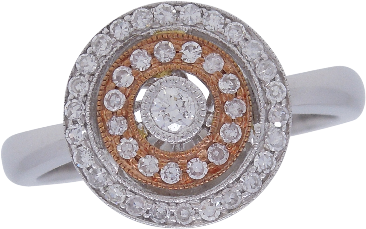 Diamond Circle Ring - Engagement Ring (2169x1843), Png Download