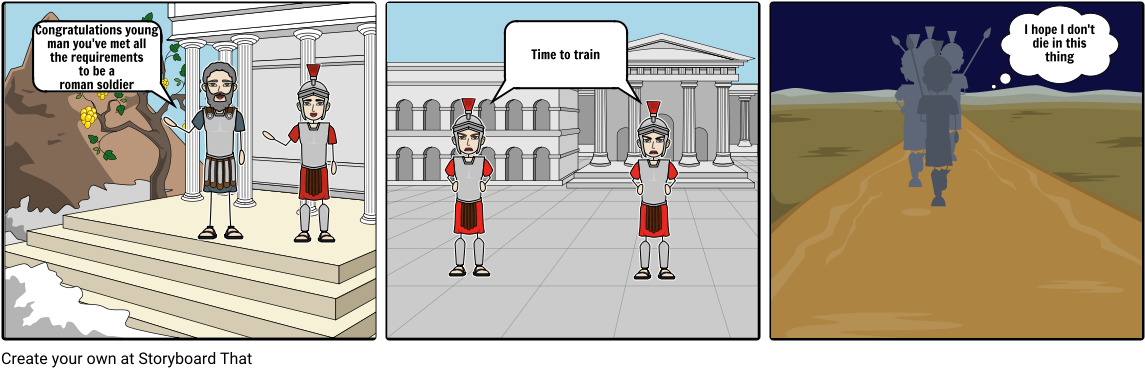 Roman Army - Cartoon (1164x385), Png Download