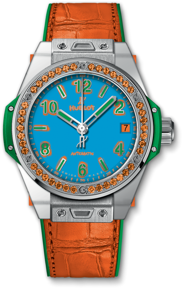 Big Bang One Click Pop Art Steel Orange - Hublot Pop Art Watch (1000x1000), Png Download