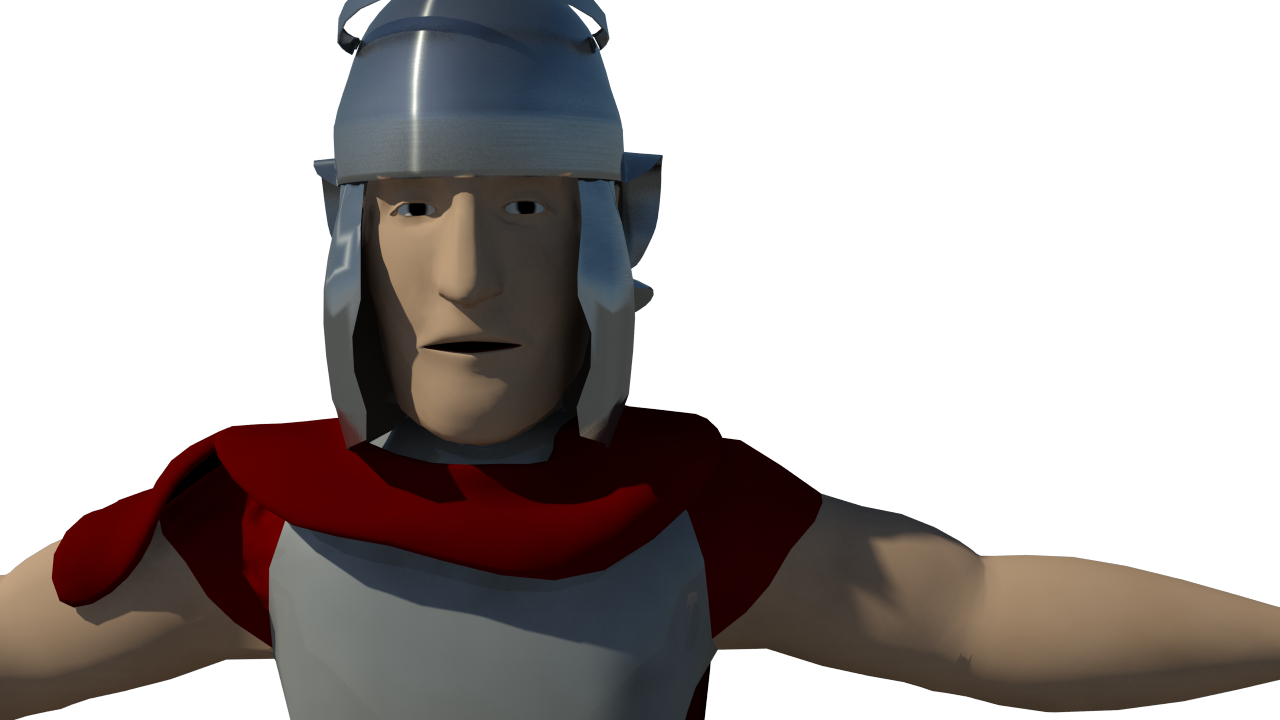 Roman Soldier With Helmet Before Texture - Cartoon (1280x720), Png Download