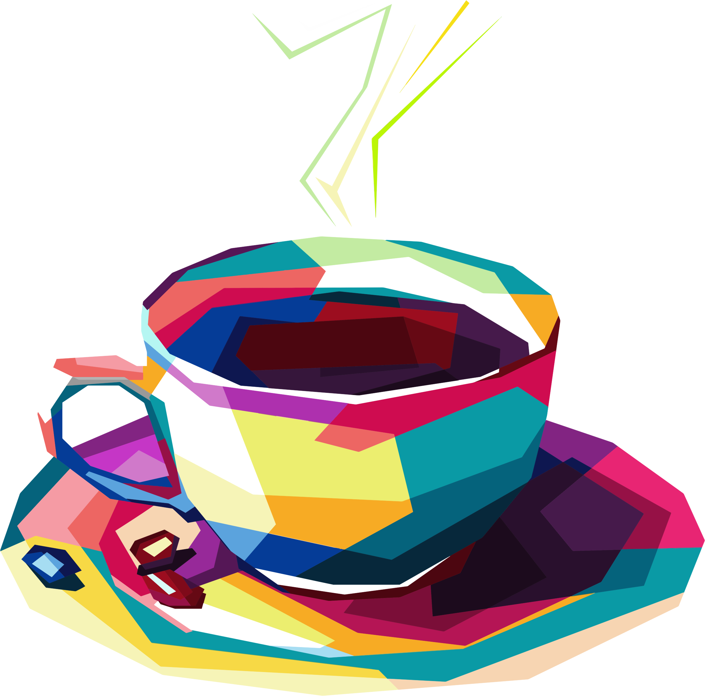 Big Image - Coffee Pop Art Illustration (2260x2232), Png Download
