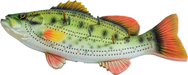 Cribbage Board - Largemouth Bass - Bass Cribbage Boards (640x640), Png Download