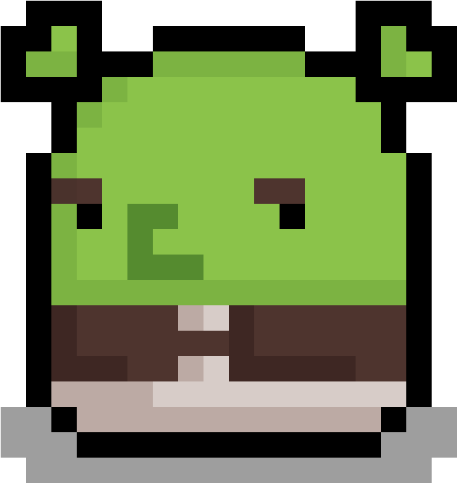 Shrek Meep - Santa Hat Pixel Art (1184x1184), Png Download