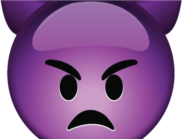 Purple Devil Emoji Png (640x480), Png Download