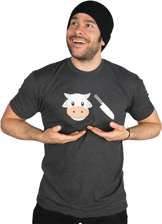Cow Chop Rooster Teeth Shirts (800x800), Png Download