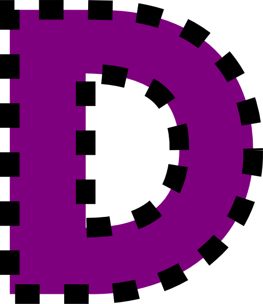 Letter Clipart Purple - Colorful Letter D Png (516x597), Png Download