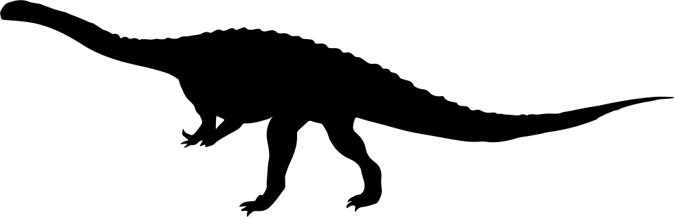 Massospondylus Dinosaur Silhouette Png - Lesothosaurus (980x316), Png Download