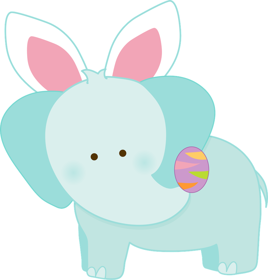 Easter Elephant - Easter Elephant Clipart (900x939), Png Download