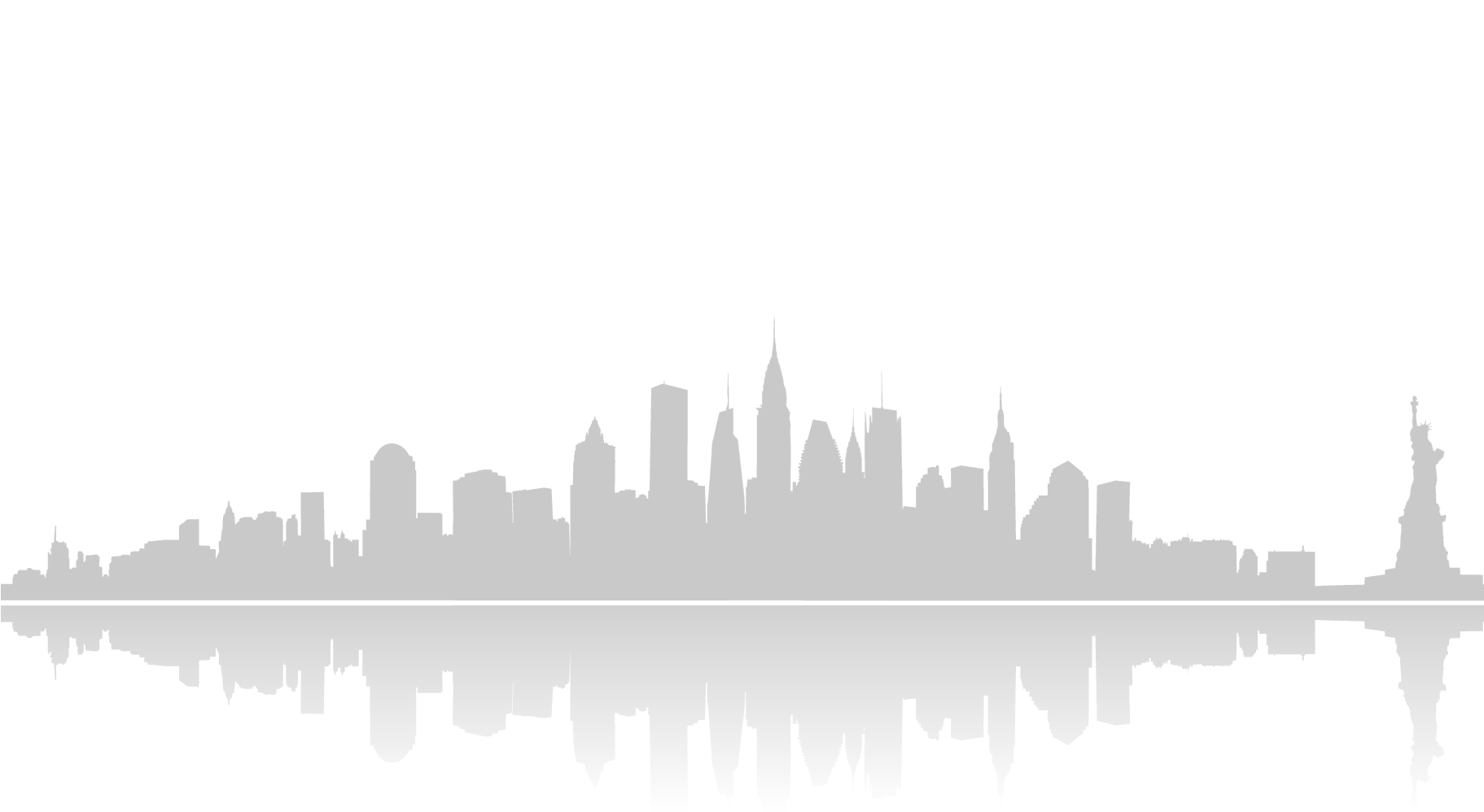 Black And White Ny Skyline (1822x1091), Png Download