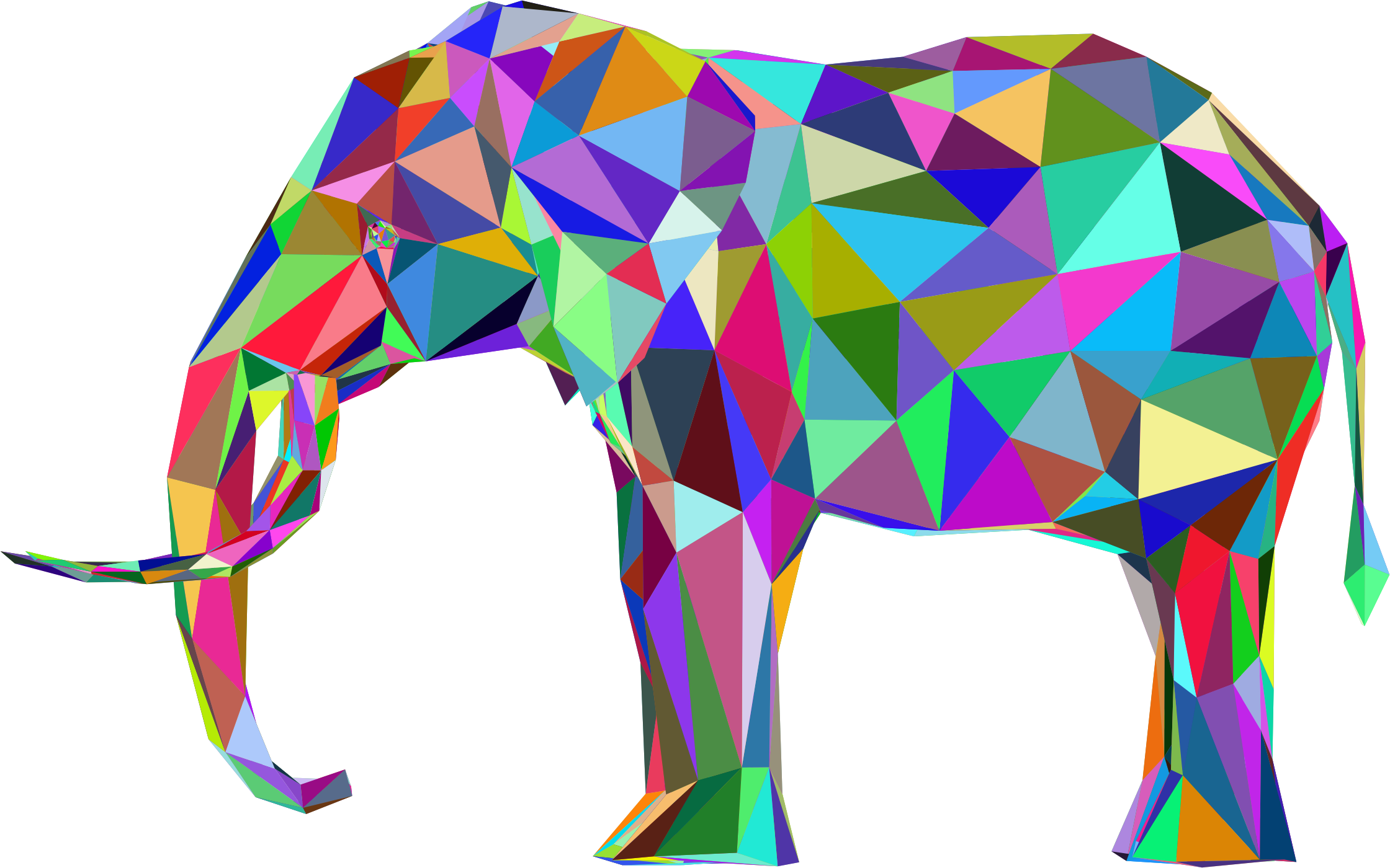 This Free Icons Png Design Of Prismatic Low Poly 3d (2240x1400), Png Download