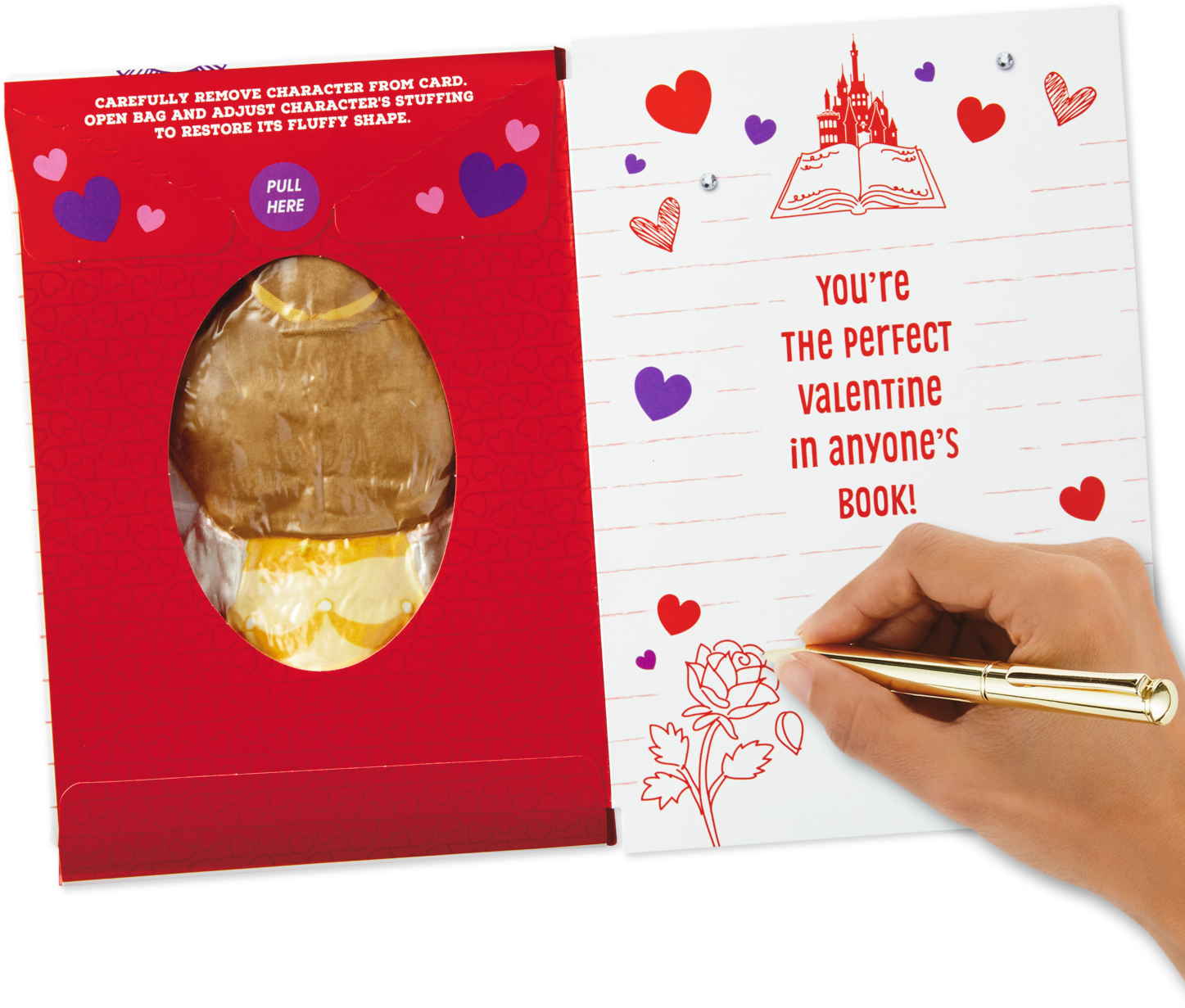 Itty Bittys® Beauty And The Beast Belle Valentine's - Writing (1470x1470), Png Download