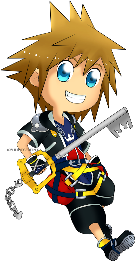 Kingdom Hearts Clipart Transparent - Kingdom Hearts Chibi Png (600x900), Png Download