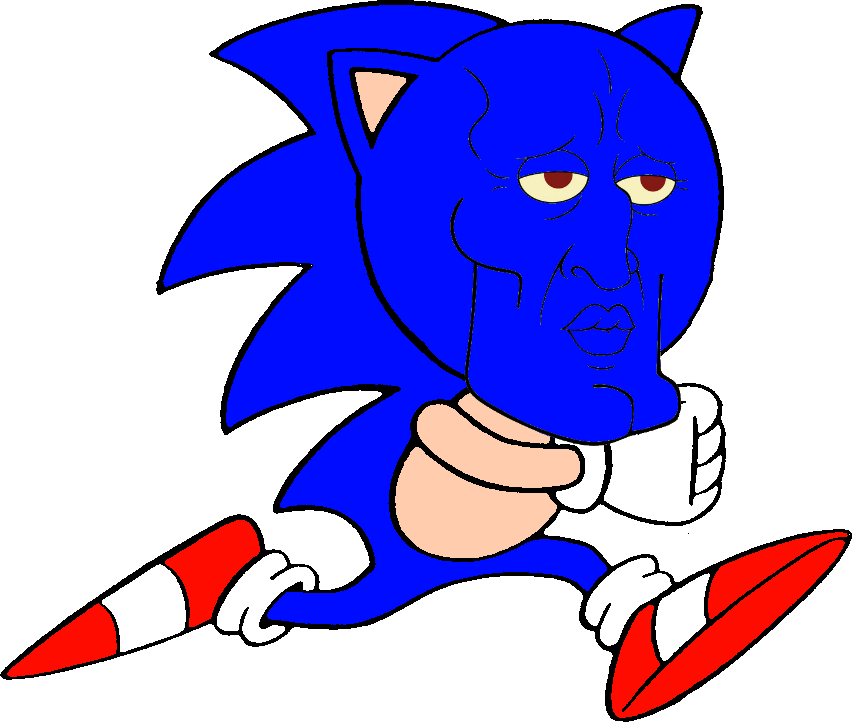 Sexy Sonic Photo Sexyfacesonic - Cartoon (852x722), Png Download