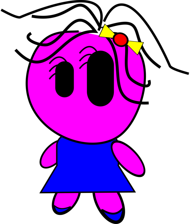Cartoon Magical Girl Line Art Girl Power (637x750), Png Download