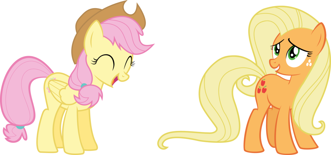applejack and fluttershy