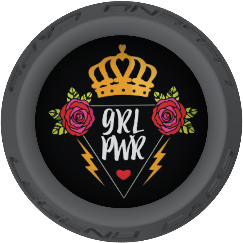 Girl Power Lacrosse Stick Gray End Cap - Emblem (830x830), Png Download