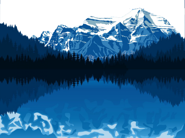 Alaska Clipart Snowy Mountains - Landscape Mountains Clip Art (640x480), Png Download