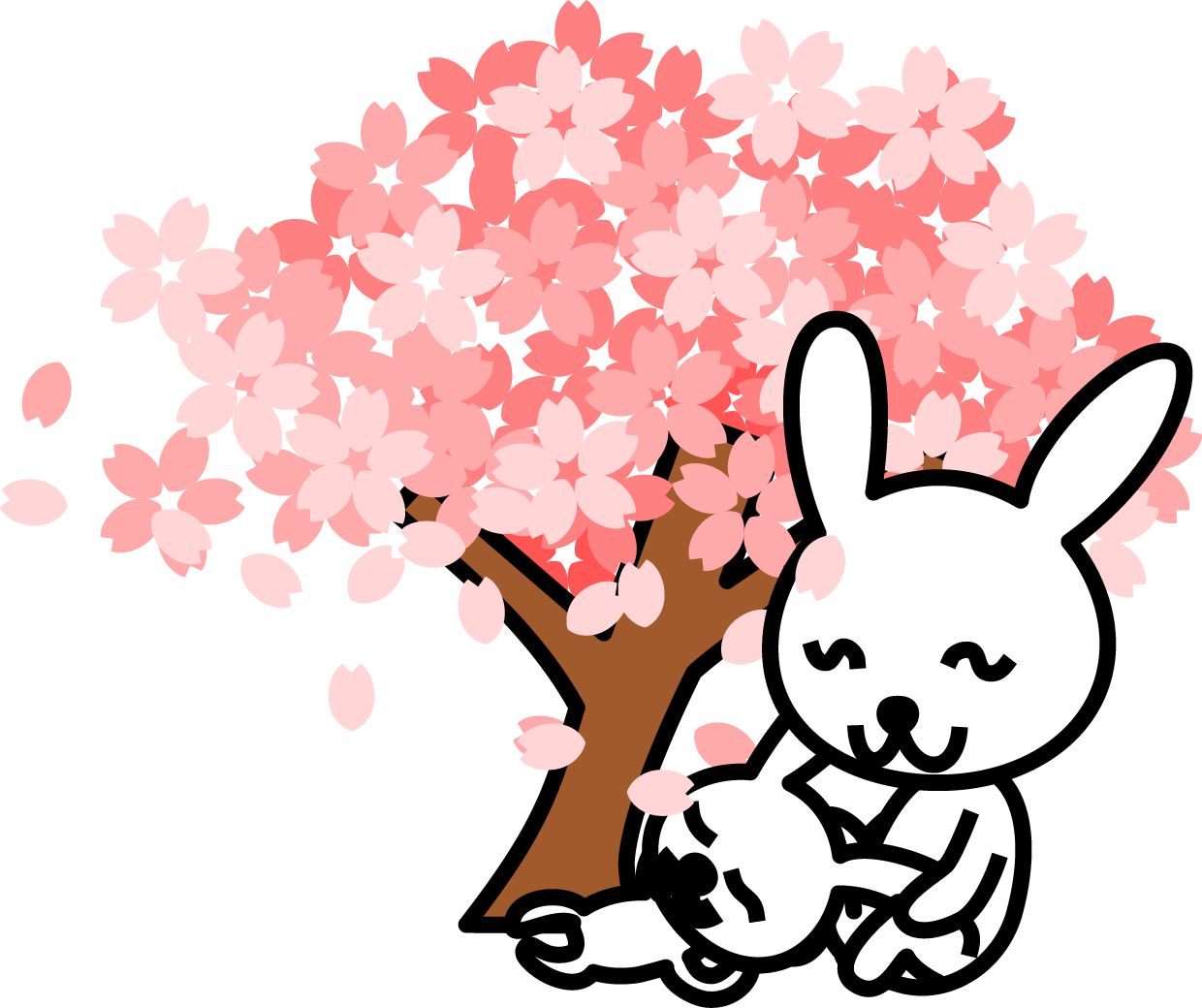 Cherry Tree Clipart Cute - Cartoon Cherry Blossom Tree (1240x1040), Png Download