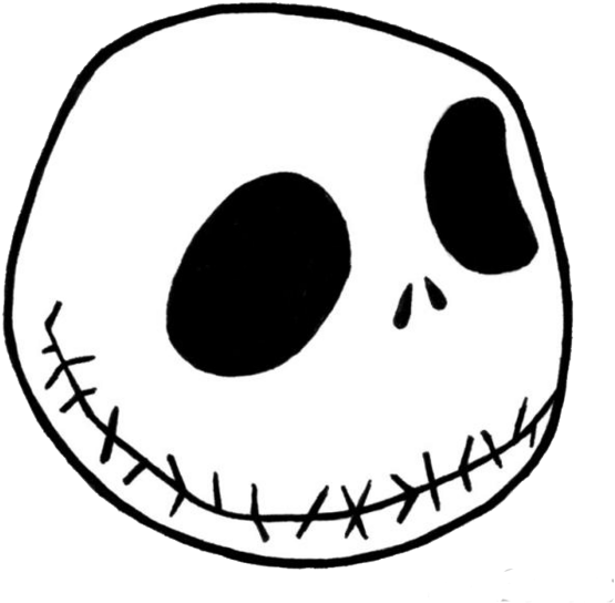 Jack Skellington Stencil 44524 - Jack Skellington Head Cartoon (593x600), Png Download