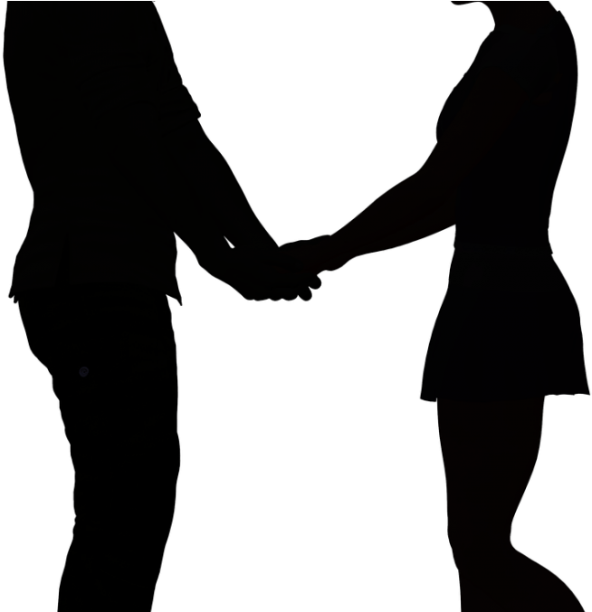 7 Pitfalls To Avoid When Dating A Sexual Assault Survivor - Two People In Love Silhouette (654x676), Png Download