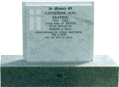 L9 Carrara Marble Headstone Image - Memorial (600x600), Png Download