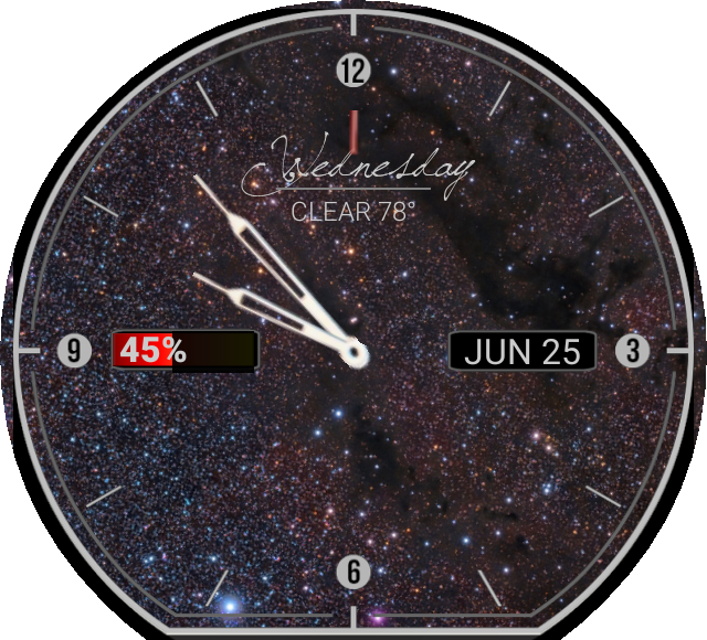 Analog Cocoon Nebula Watch Face Preview (640x580), Png Download
