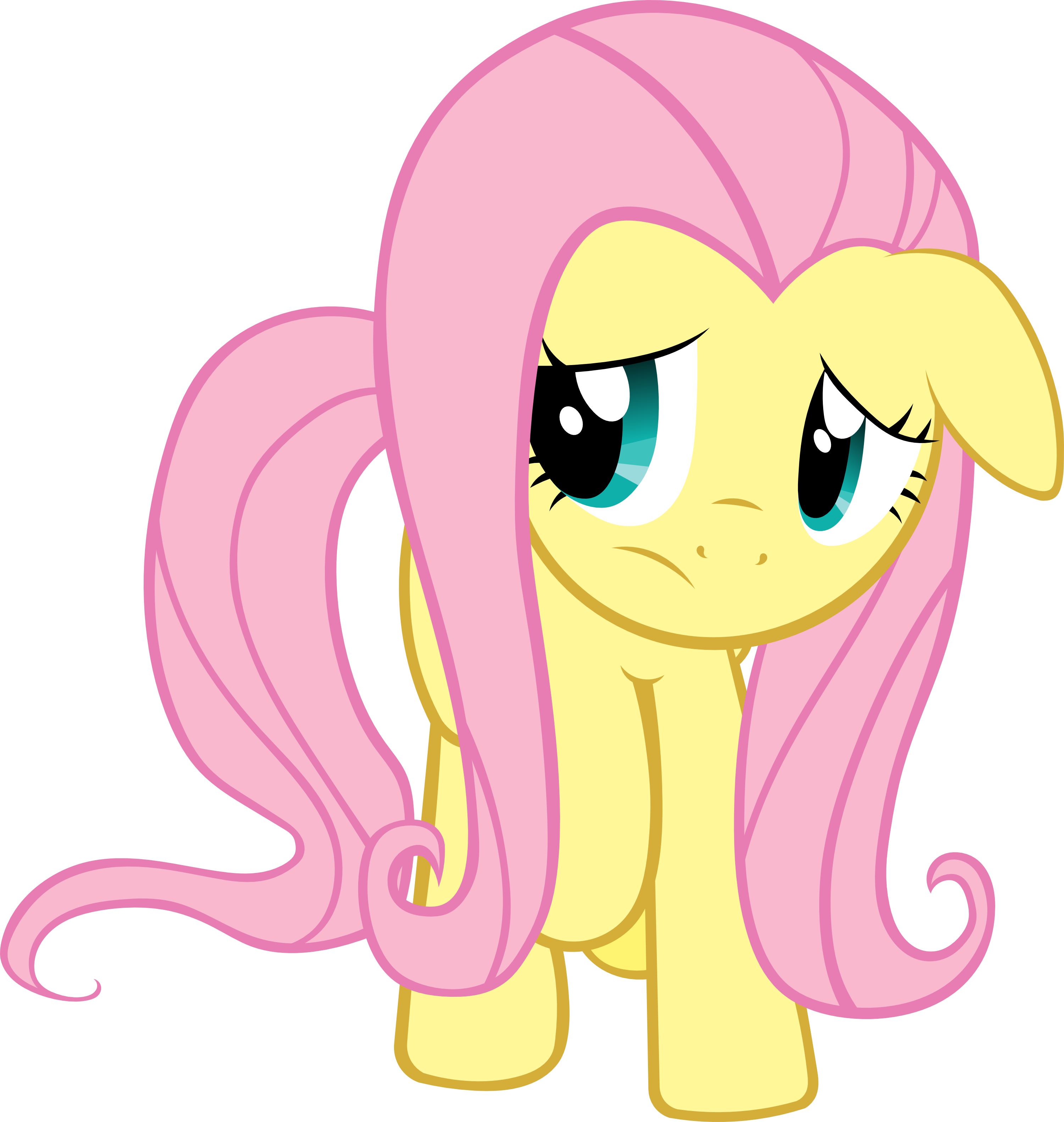 Post 1184 0 75050700 1330876045 Thumb - My Little Pony Fluttershy Shy (3000x3163), Png Download