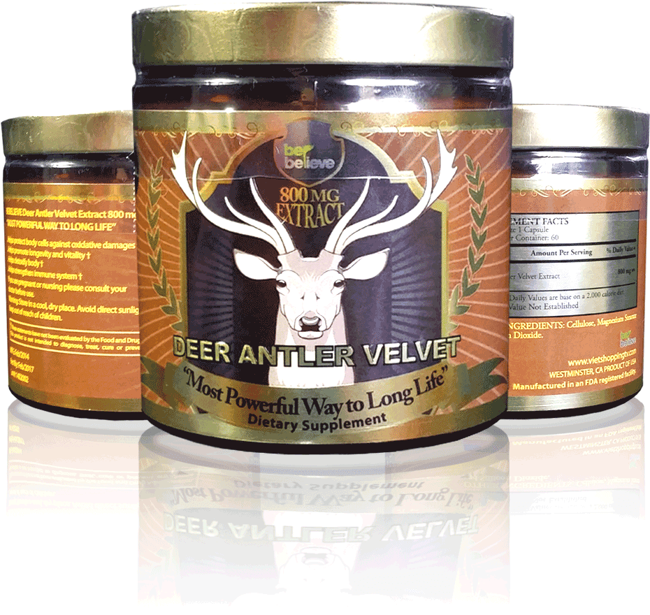 How Deer Antler Velvet Extract Can Benefit You - Elk (1000x1000), Png Download
