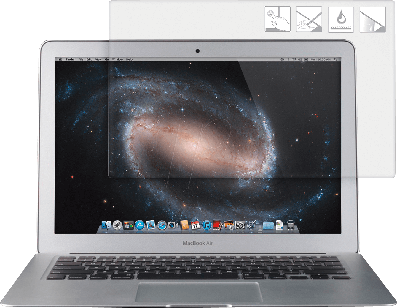 Screen Protector For Apple Macbook Air 13" - Screen Protector (1339x1037), Png Download