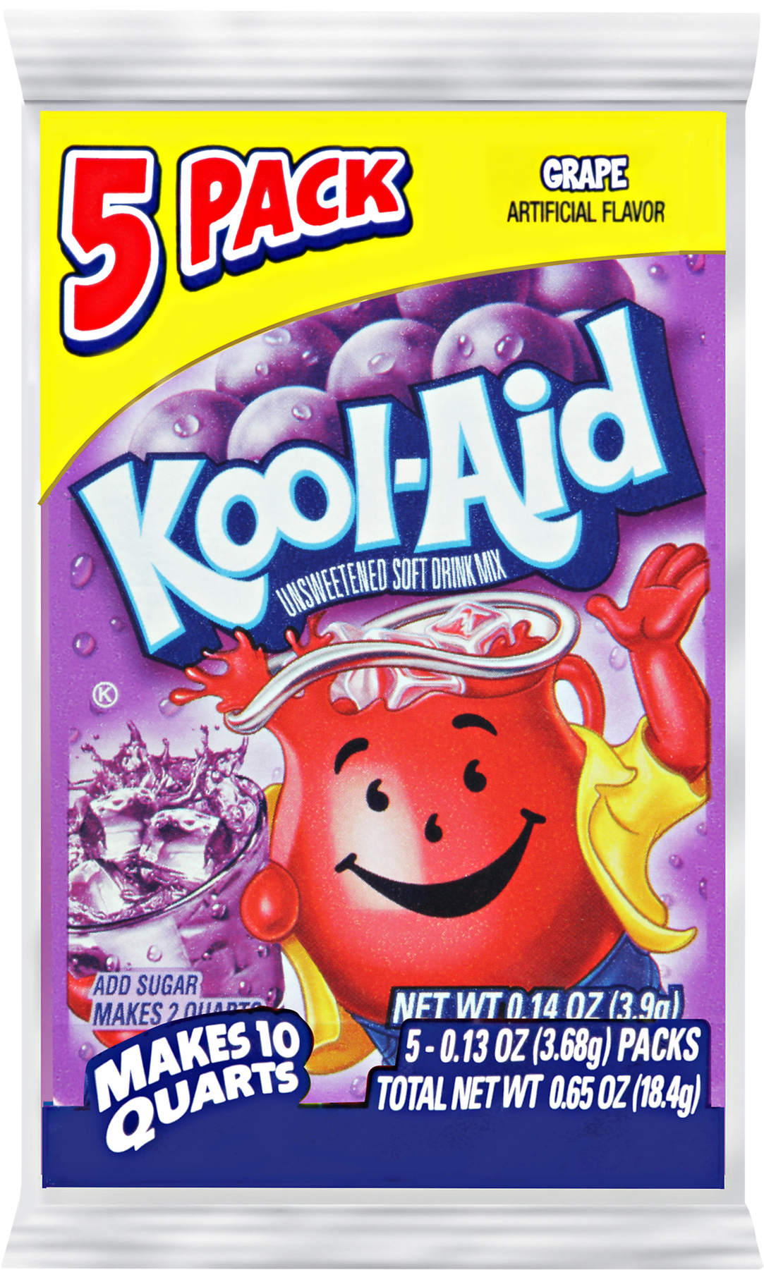 Kool-aid Unsweetened Grape Powdered Soft Drink - Grape Kool Aid Packet (1800x1800), Png Download