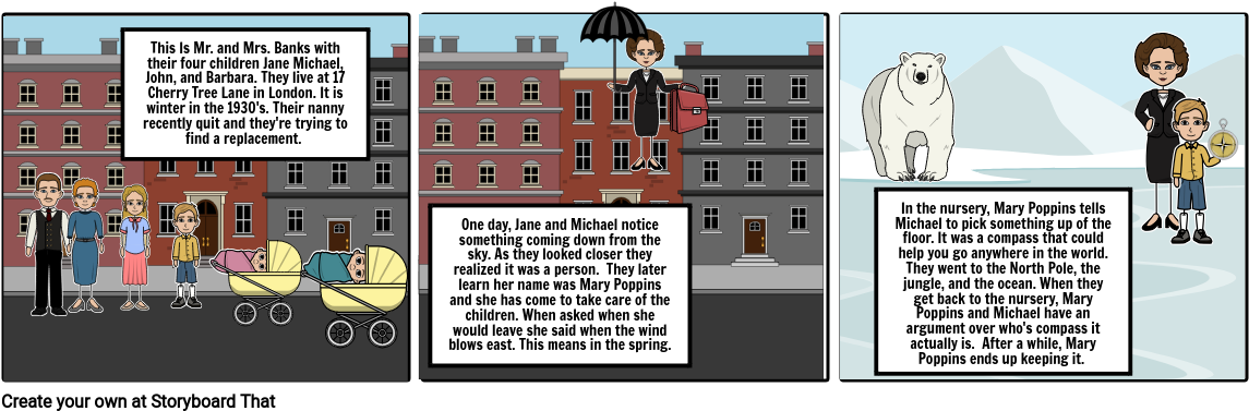 Mary Poppins - Cartoon (1165x386), Png Download