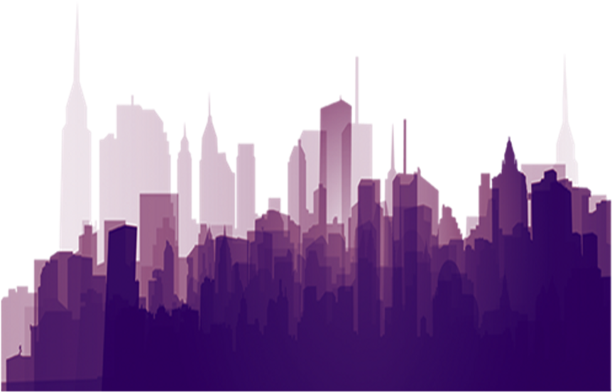 Drawn Cityscape City Horizon - High Rise Building Silhouette (1024x1024), Png Download