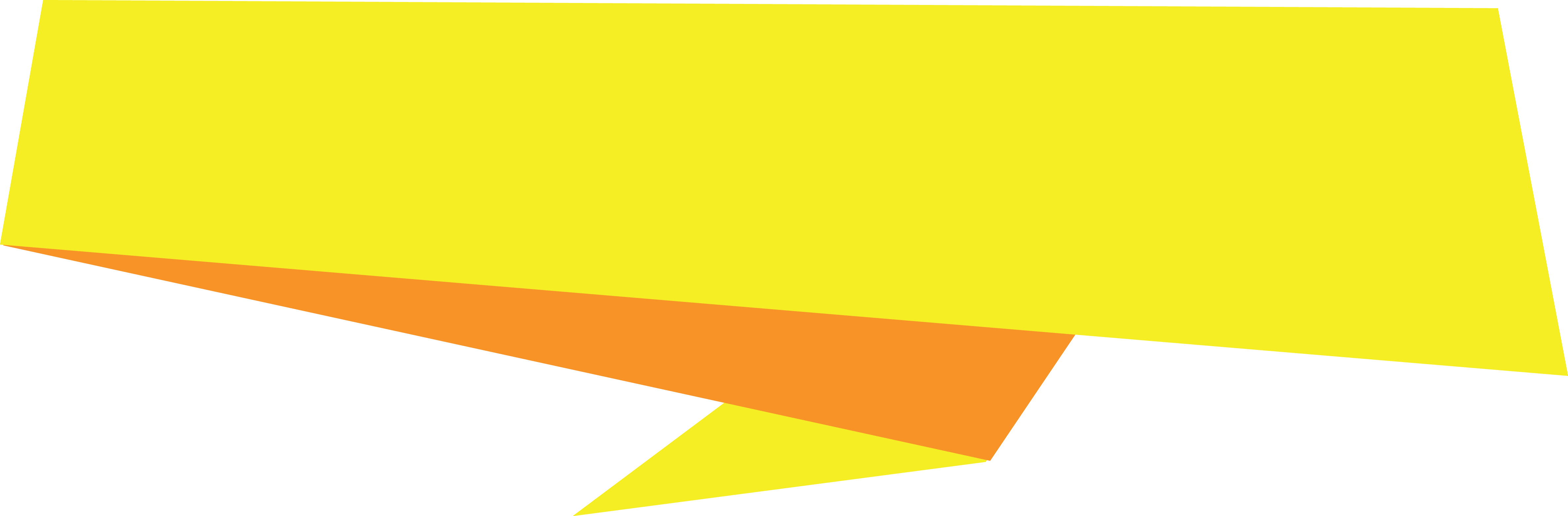 Yellow Banner Origami - Illustration (4747x1562), Png Download