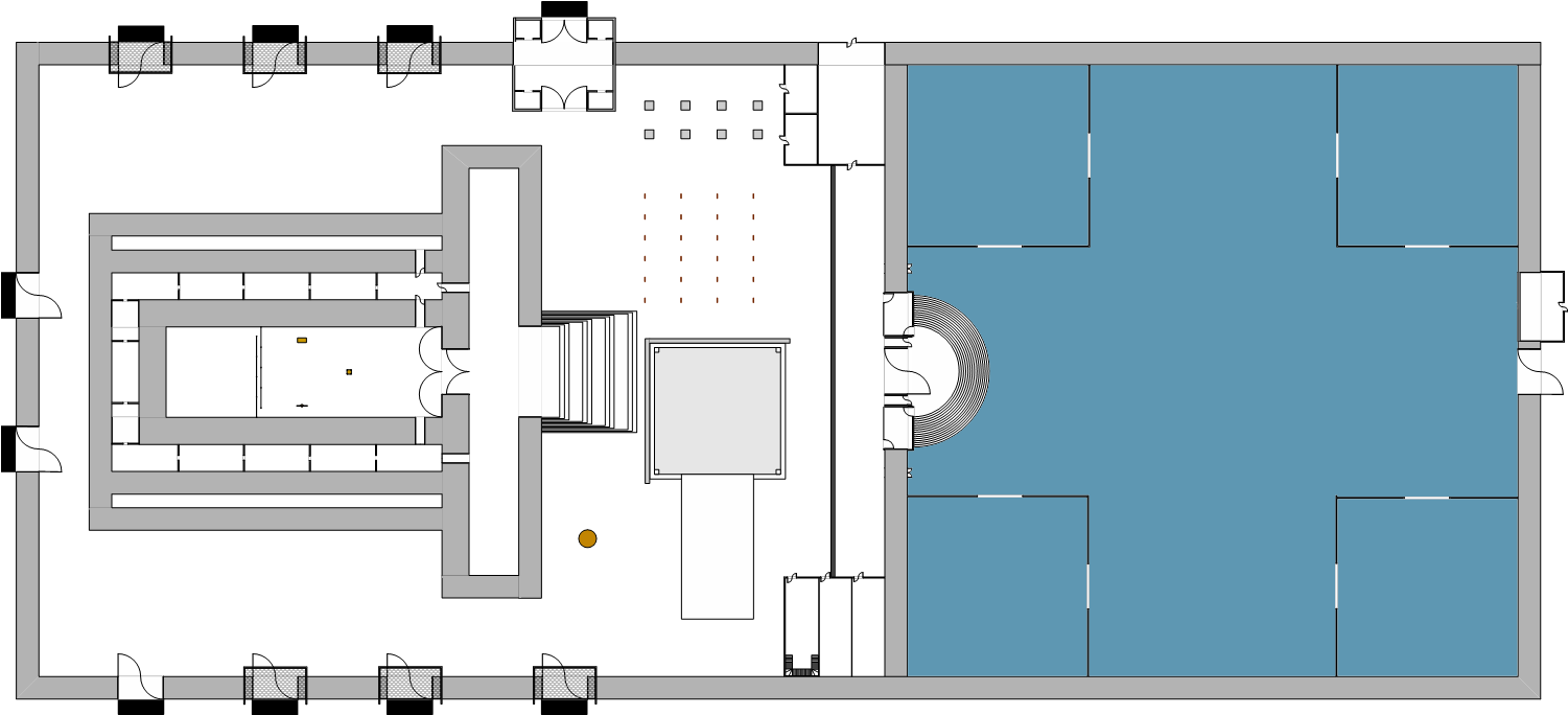 Temple Sketch- Nashim - Diagram Of Bais Hamikdash (1500x703), Png Download