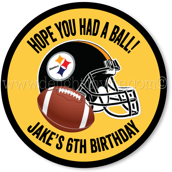Pittsburgh Steelers Football Favor Tags - Pittsburgh Steelers Helmet (612x612), Png Download