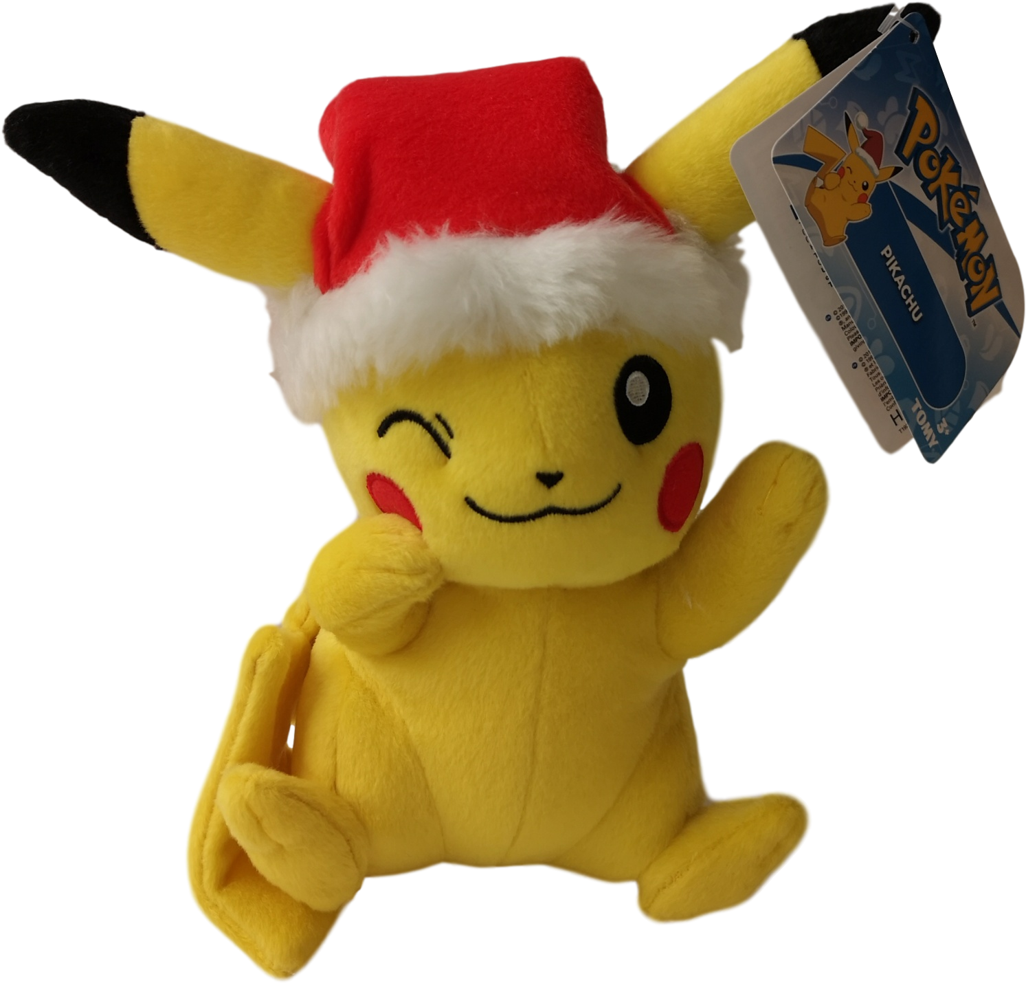 Official Pokemon 8" Christmas Pikachu Plush - Stuffed Toy (1774x2364), Png Download