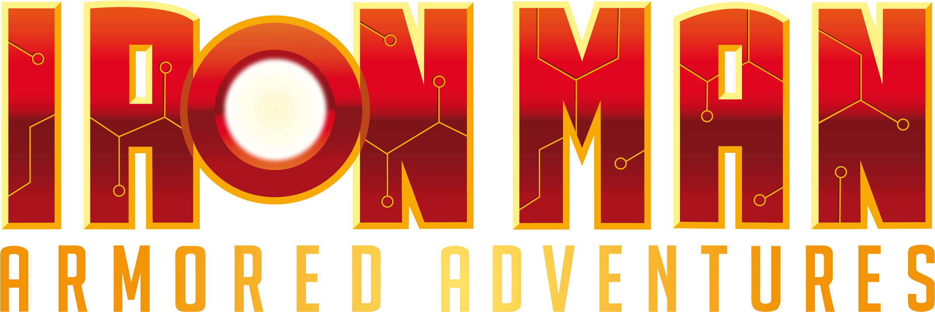 Iron Man Armored Adventures Logo (3212x1107), Png Download