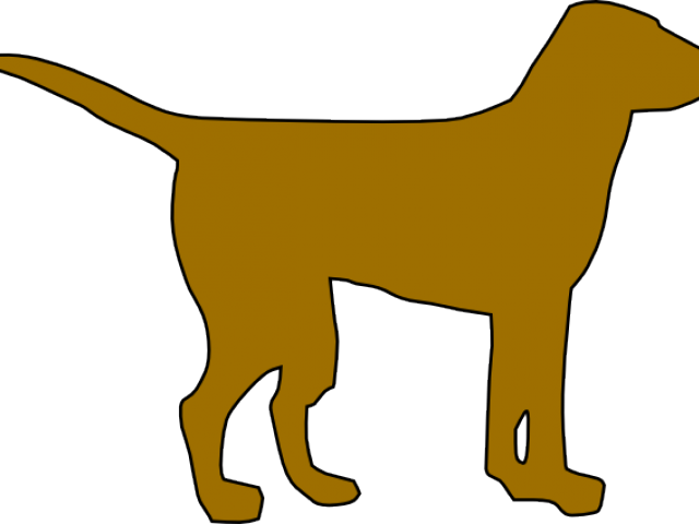 Dog Clipart Clipart Outline - Brown Dog Silhouette (640x480), Png Download